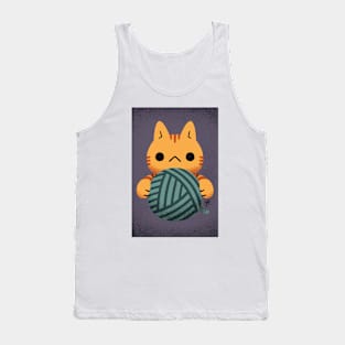 (Greeting Card) Yarn Kitty - Orange Tank Top